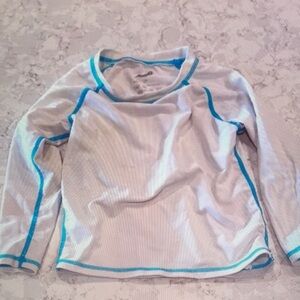 White and Blue Long Sleeve Shirt